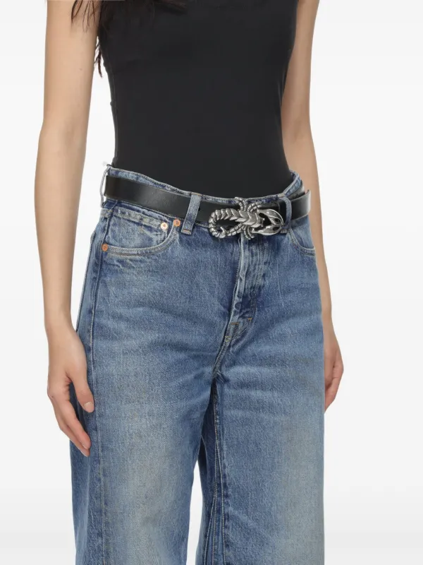 OUR LEGACY | OILY BLACK LEATHER SCORPION BELT ベルト UNISEX Our Legacy - Scorpion Belt Oily Black Leather