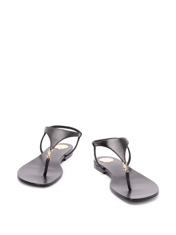 Saint Laurent Cassandra Sandals | Black | FARFETCH