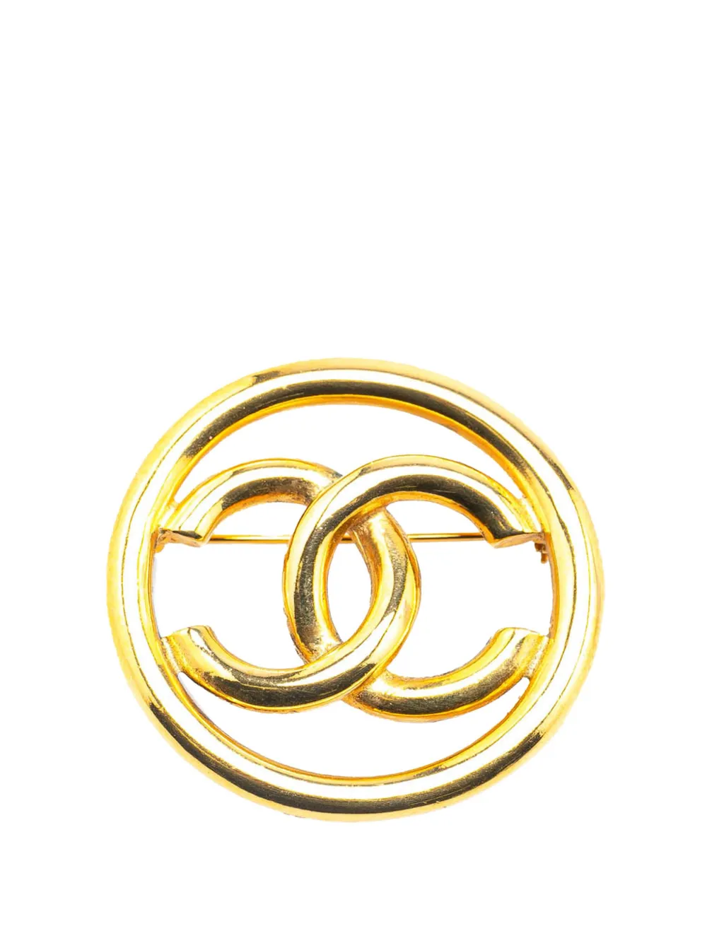 CHANEL Pre-Owned 2003 Gold Plated CC Brooch costume brooch | Gold | Image 1