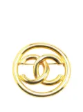 CHANEL Pre-Owned 2003 Gold Plated CC Brooch costume brooch