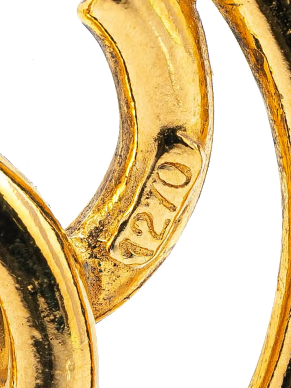 Pre-owned Chanel 2003 Gold Plated Cc Brooch Costume Brooch In 金色