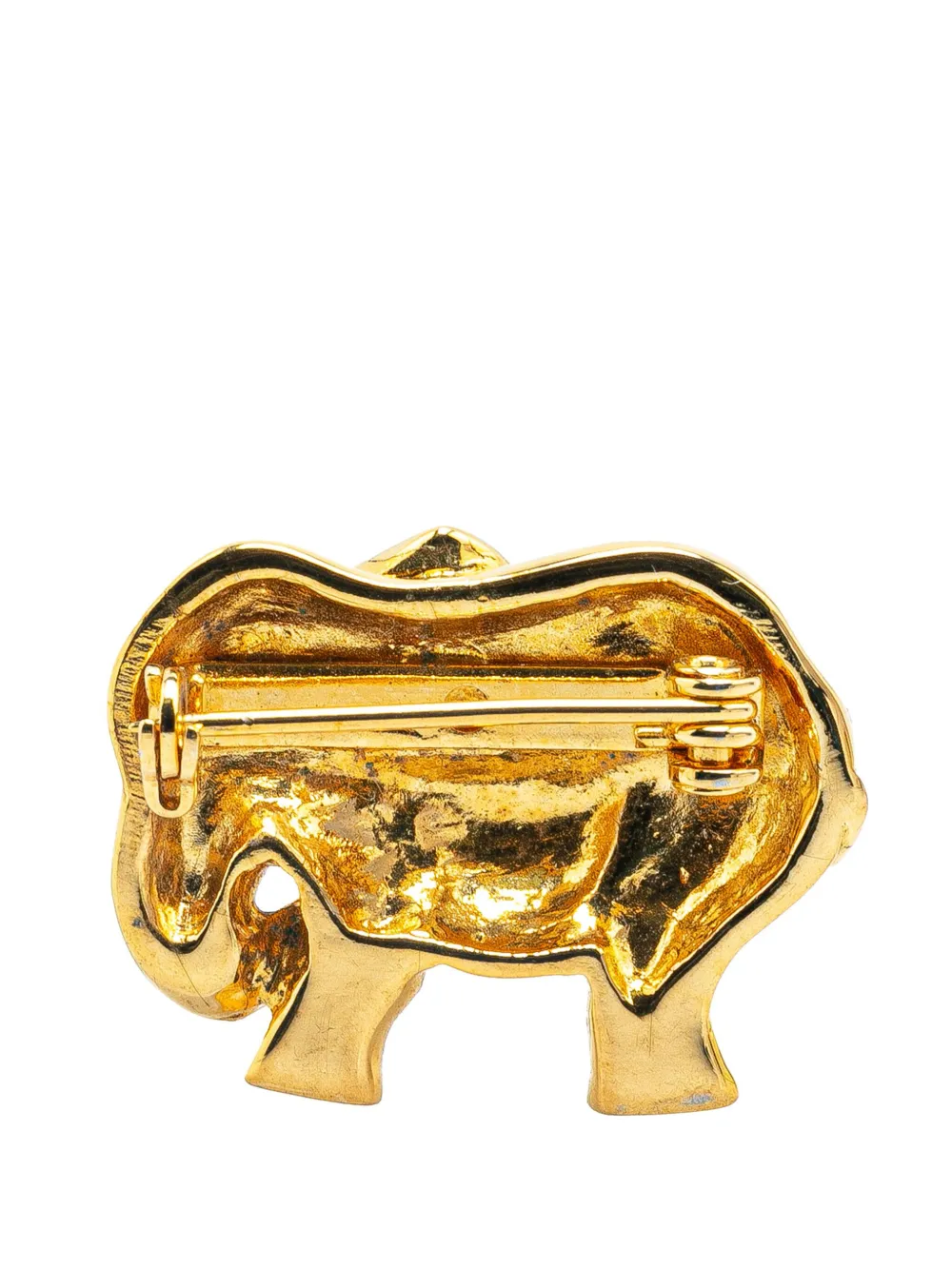 Hermès Pre-Owned 1900s vergulde Elephant Pin broche - Goud