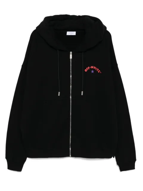 Off-White هودي بسحاب وطبعة شعار الماركة