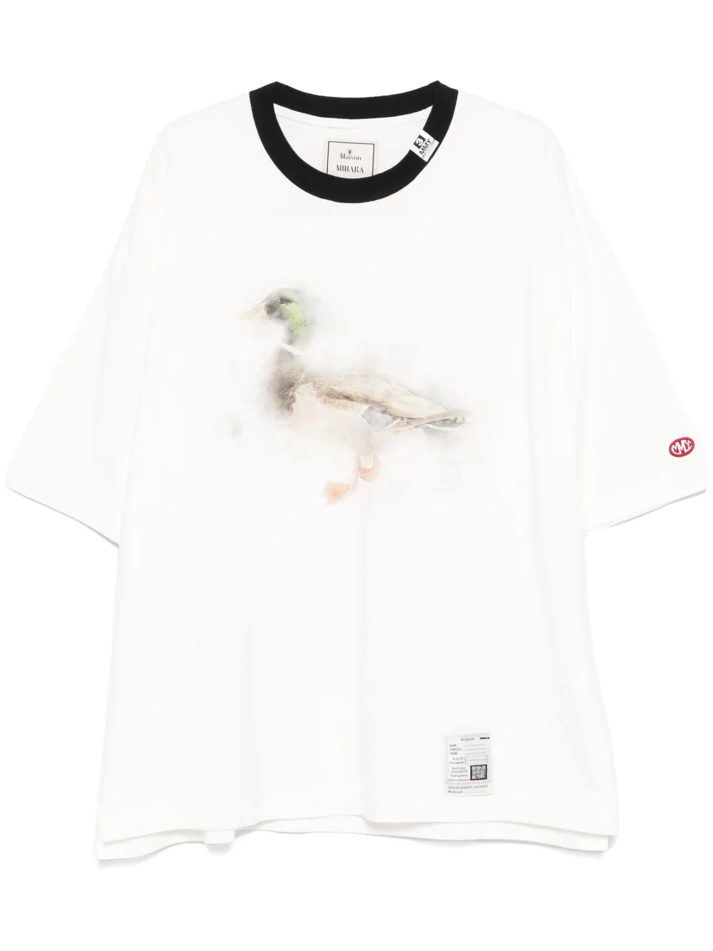 duck-print T-shirt