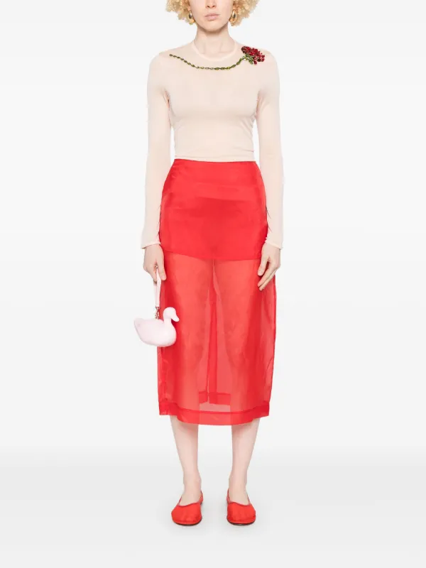 Simone Rocha Mesh Top | Neutrals | FARFETCH RO