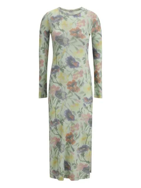 LOEWE vestido midi con estampado Morning Glory