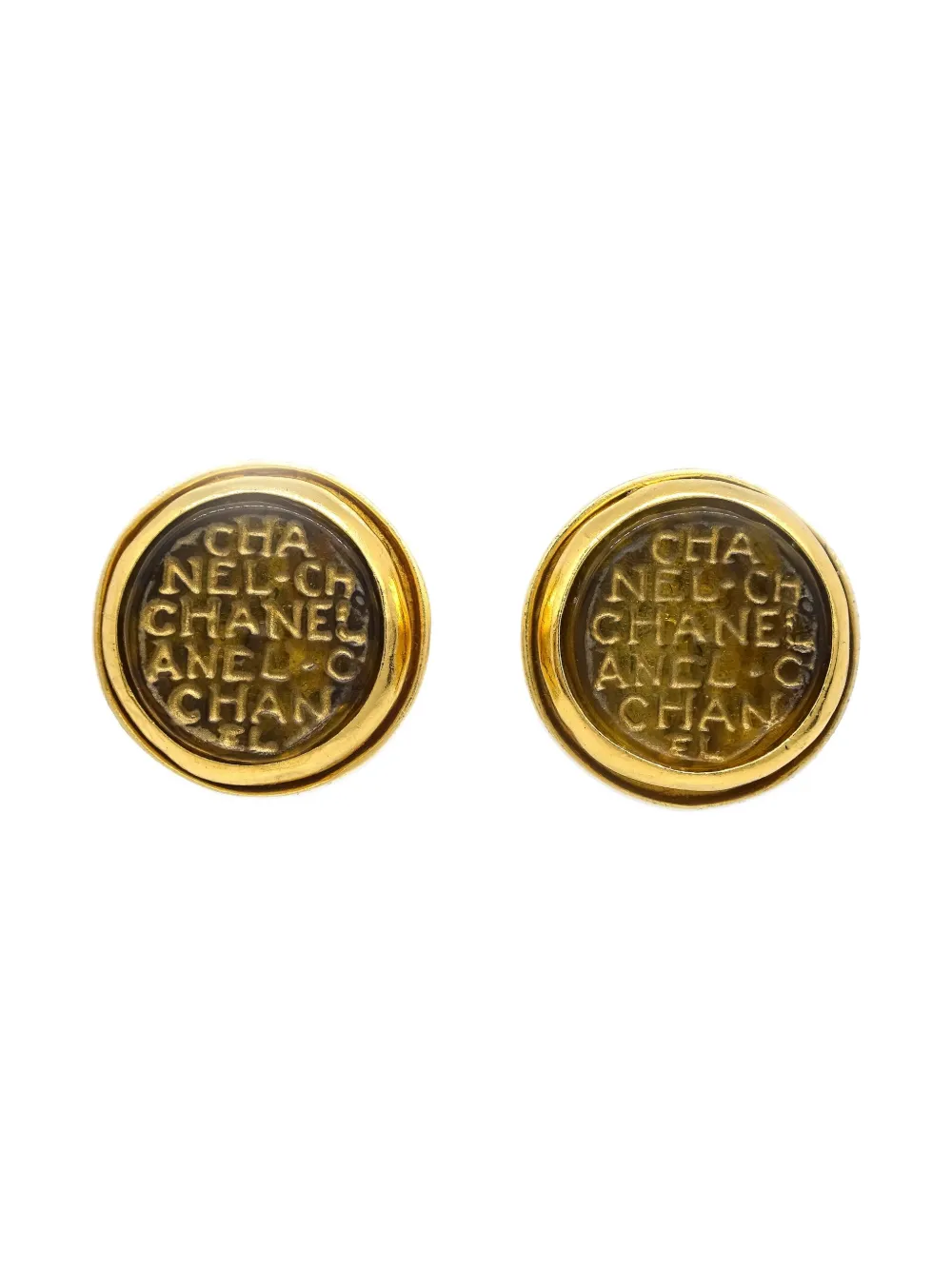 CHANEL Pre-Owned Orecchini con logo 1999 - Oro
