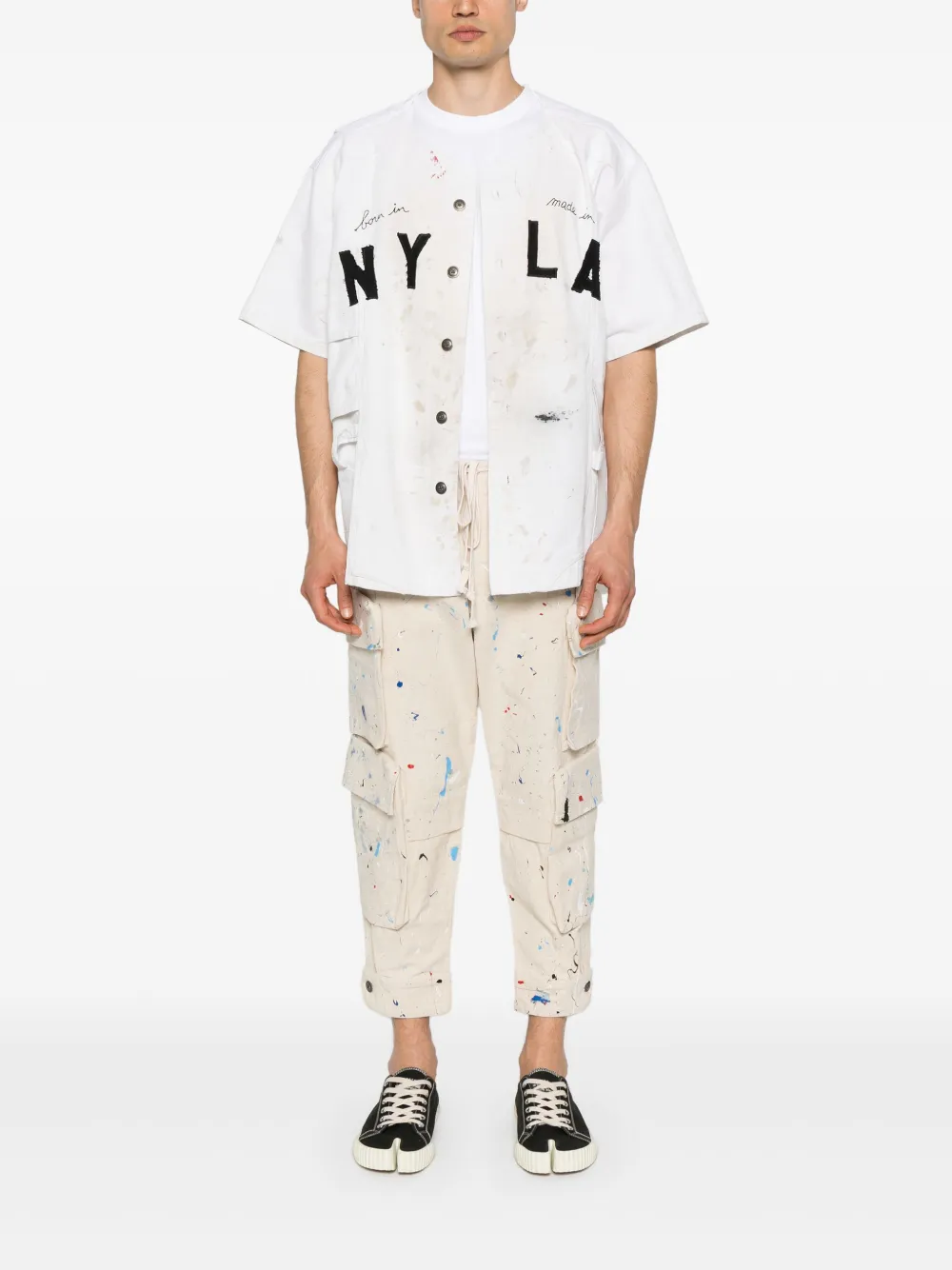 Greg Lauren Painters cargo broek - Beige