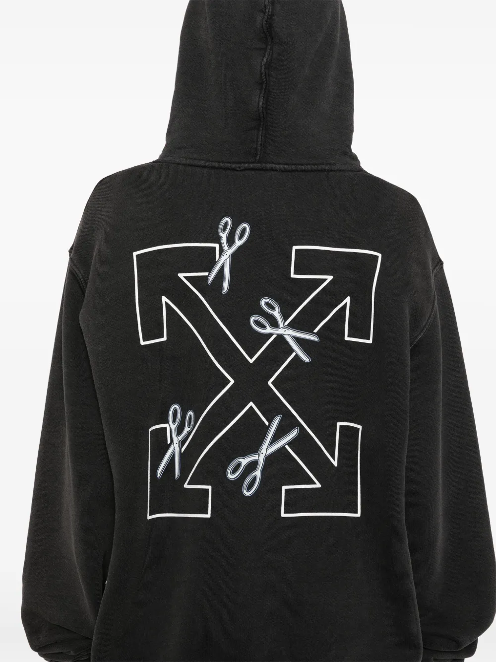 Off-White Hoodie met schaarpijl Grijs
