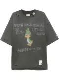 Maison MIHARA YASUHIRO Leon-print distressed T-shirt - Grey