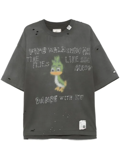 T-shirt imprimé à effet usé - Maison MIHARA YASUHIRO - Modalova