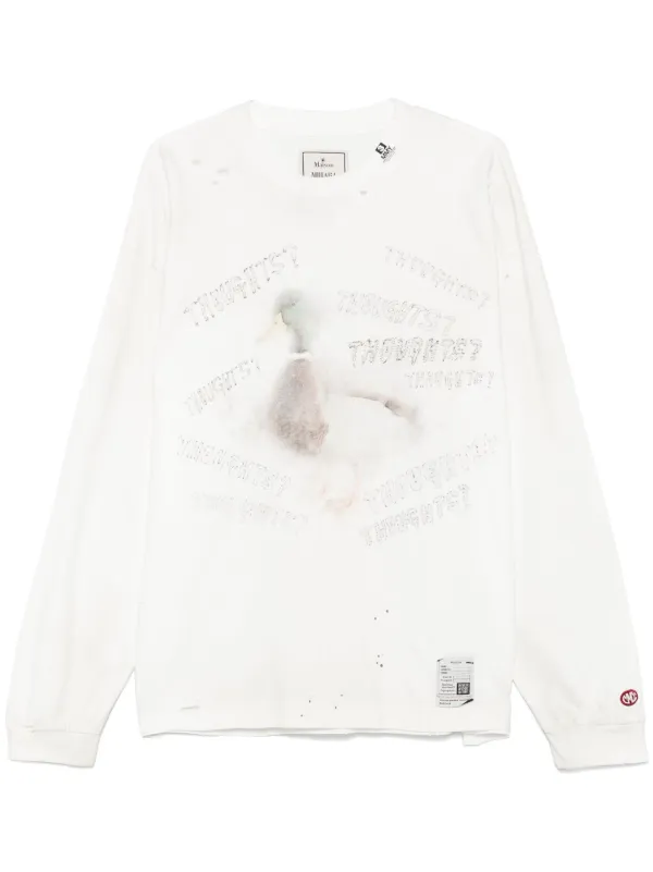 MIHARA YASUHIRO 国内買付 Duck Print Distressed LS T-shirt Maison MIHARA YASUHIRO ONLINE STORE（メゾンミハラヤスヒロ