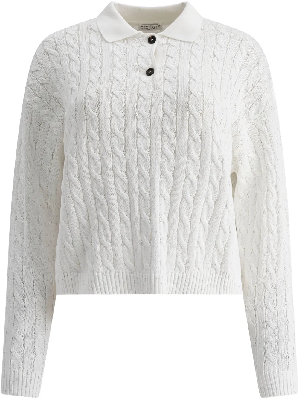 Burberry Kabelgebreide polotrui Wit