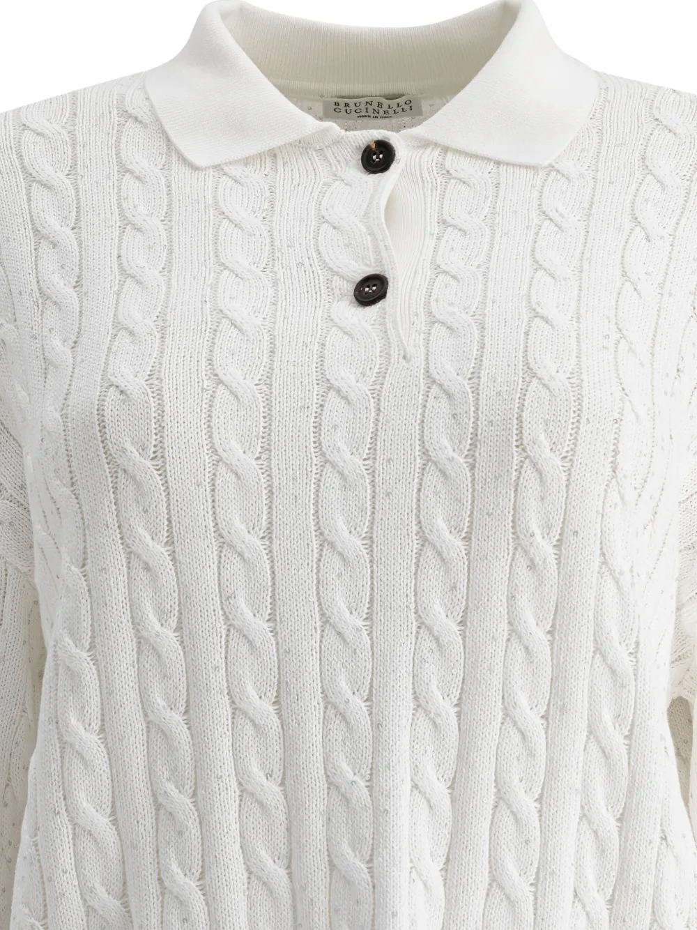 Burberry Kabelgebreide polotrui Wit