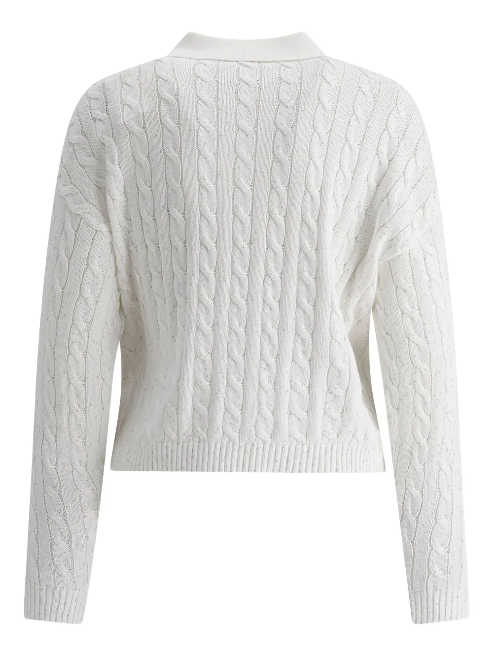 Burberry Kabelgebreide polotrui Wit