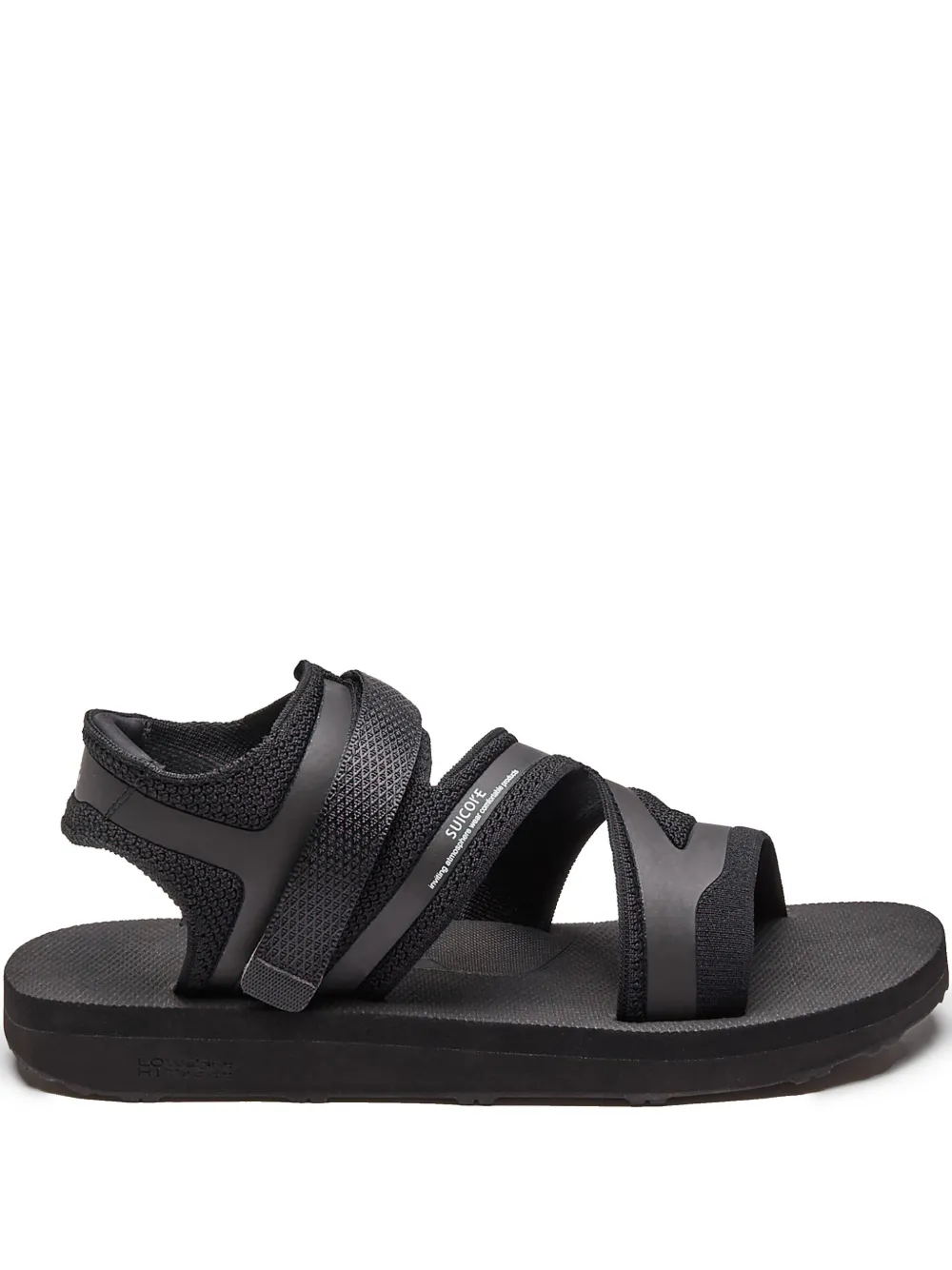 Suicoke logo sandals Black