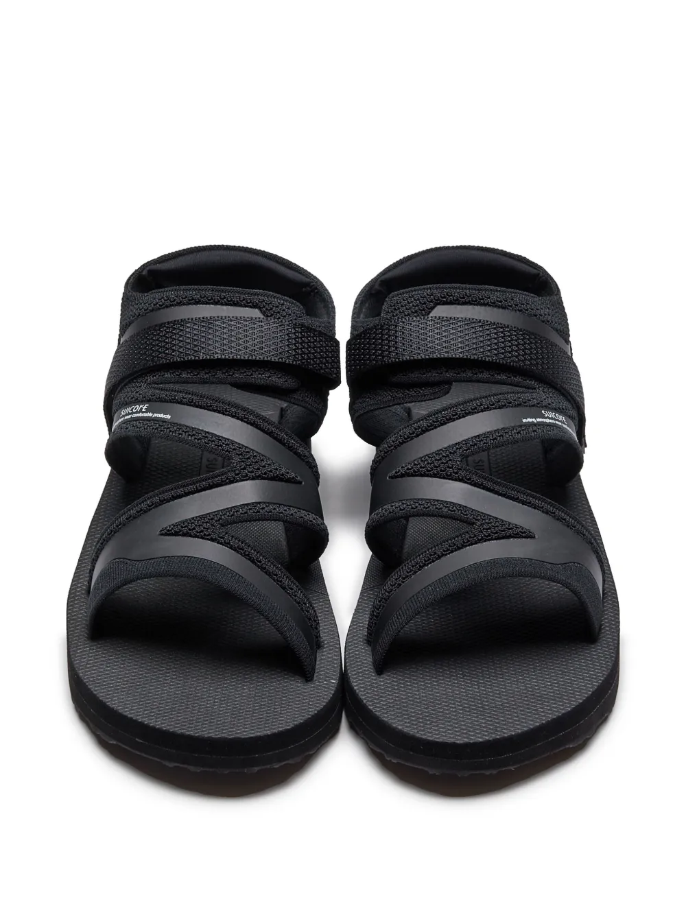 Suicoke logo sandals Black