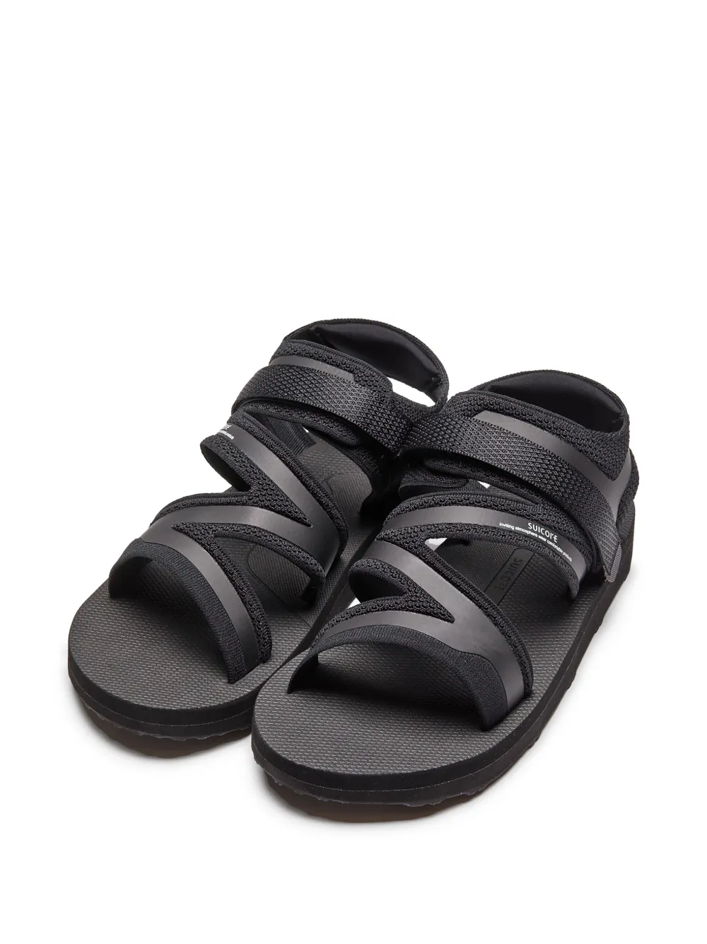 Suicoke logo sandals Black