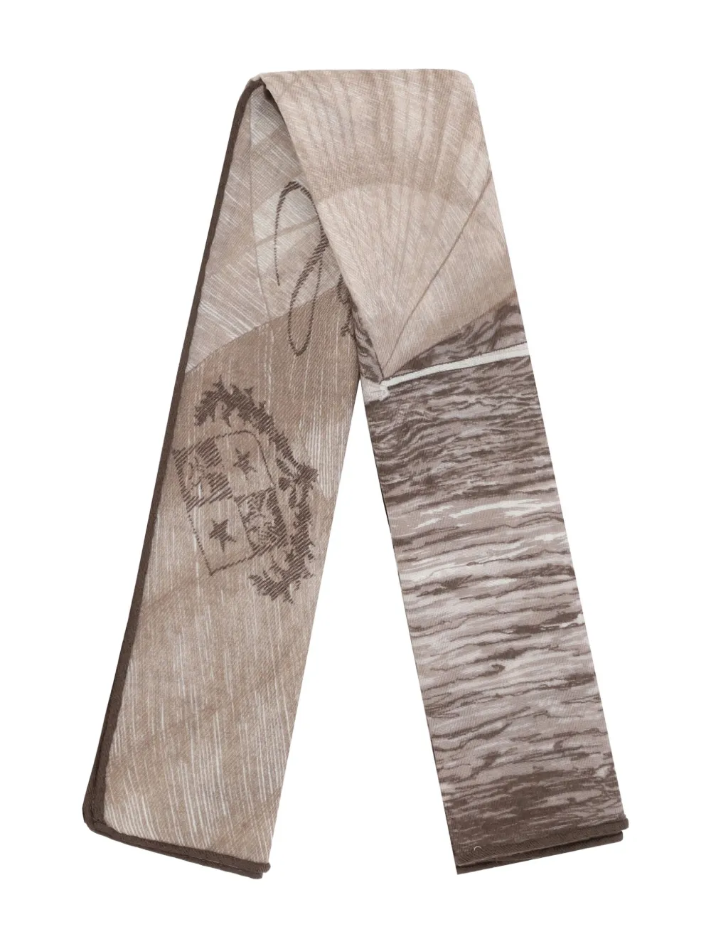Loro Piana Sjaal met logoprint Bruin