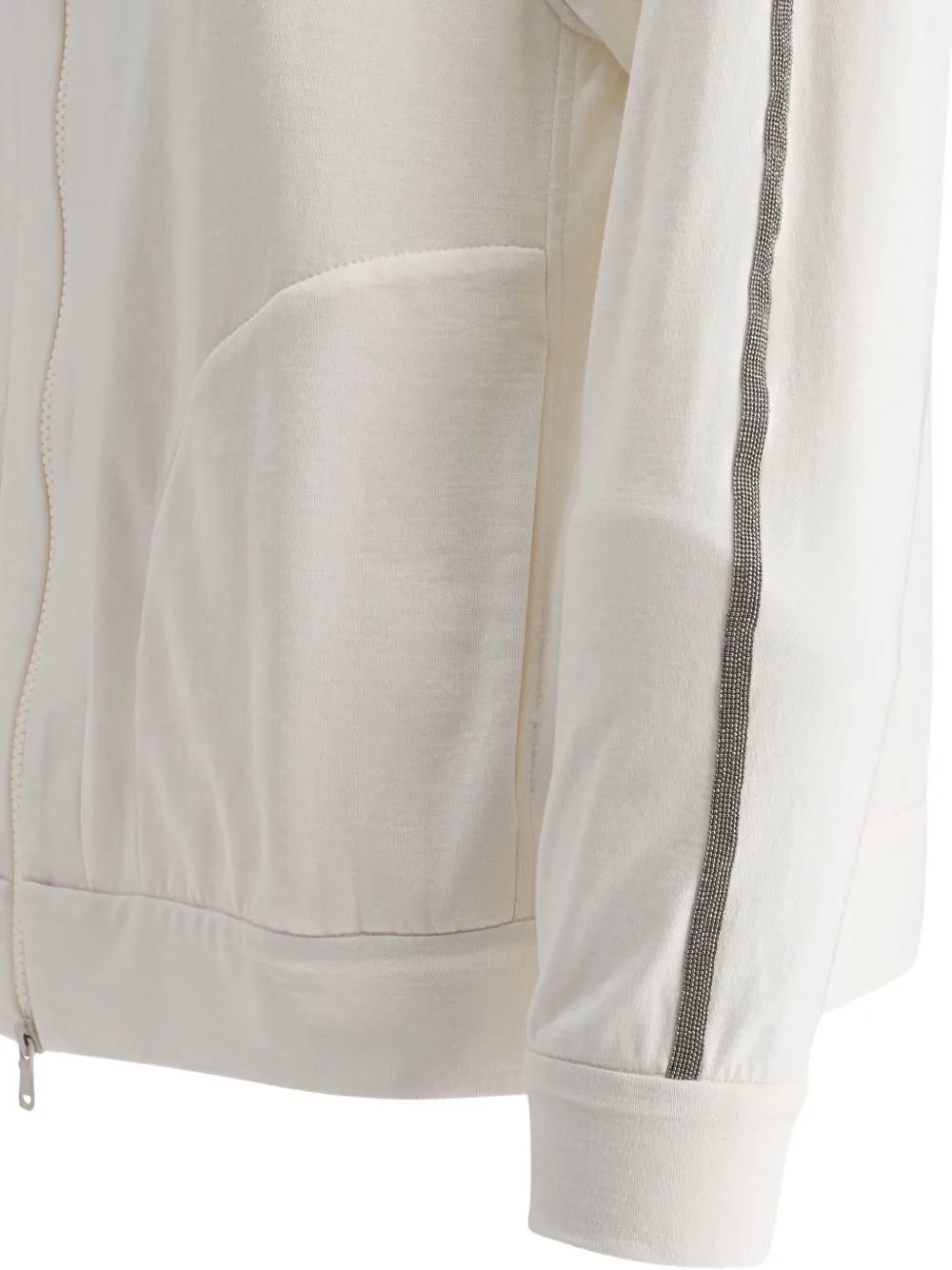 Brunello Cucinelli Hoodie met rits Wit