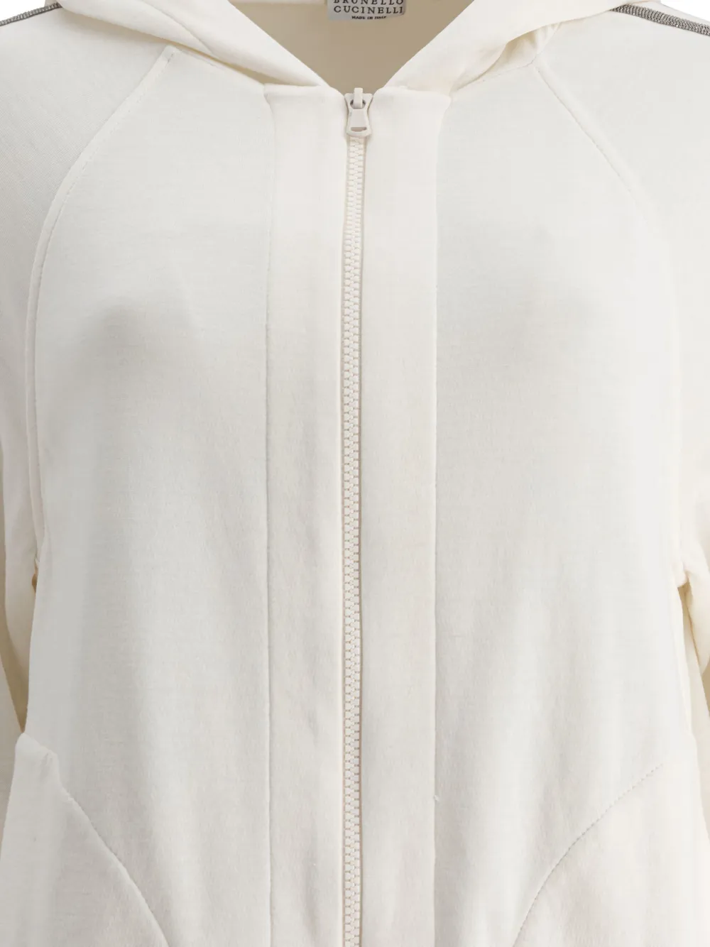 Brunello Cucinelli Hoodie met rits Wit