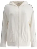Brunello Cucinelli zip-up hoodie - White
