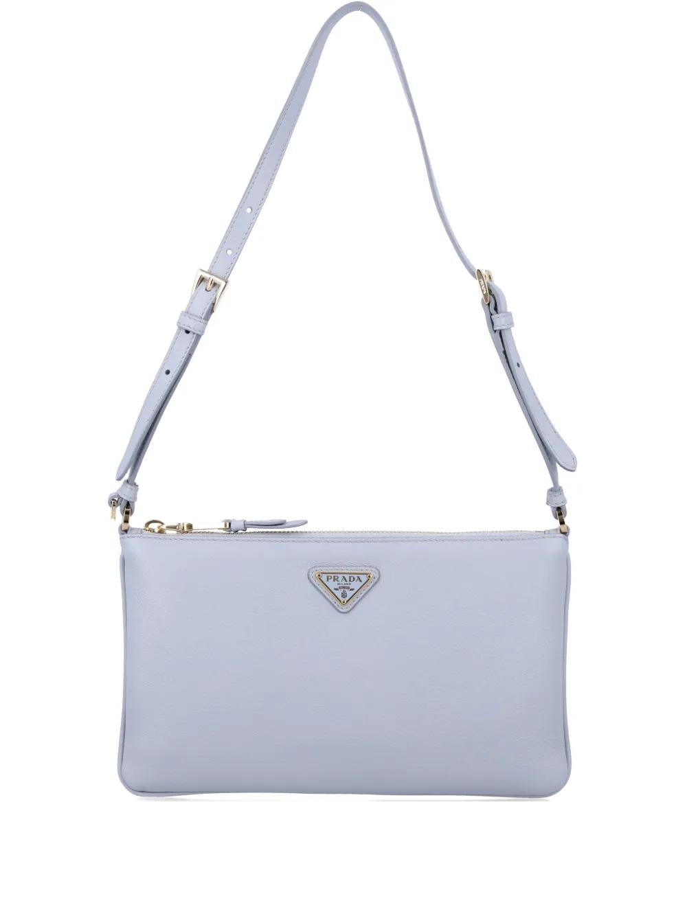 Prada Schoudertas met logo Blauw