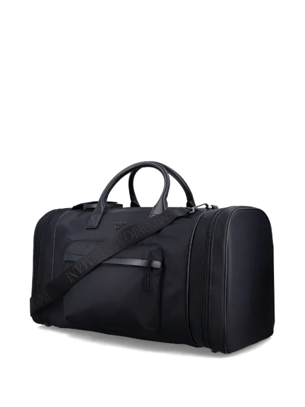 Emporio Armani ロゴ ボストンバッグ | ブラック | FARFETCH JP