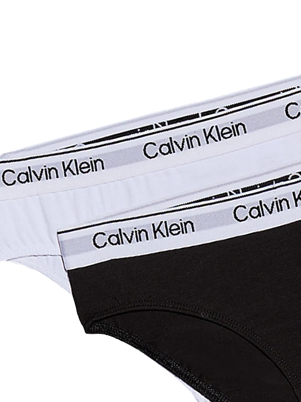 Calvin Klein Kids Twee katoenen slips Zwart
