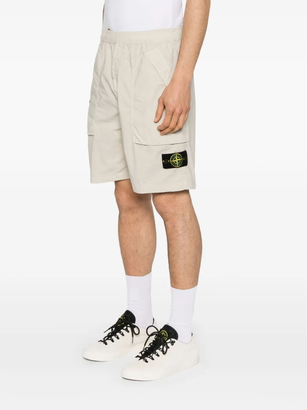 Stone Island Shorts met Compass-logopatch Beige