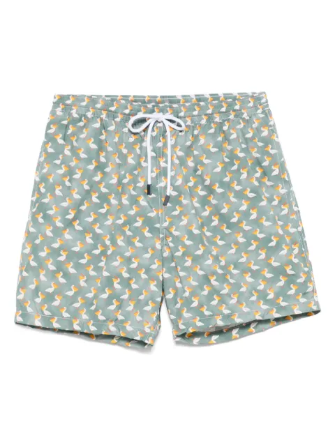 Barba pelican-print swim shorts
