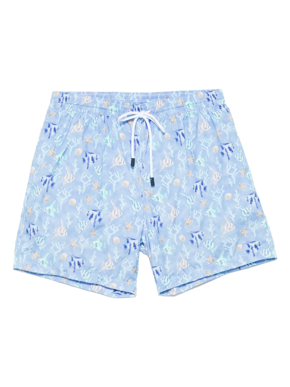 Barba Napoli Printed Swim Shorts In Blue