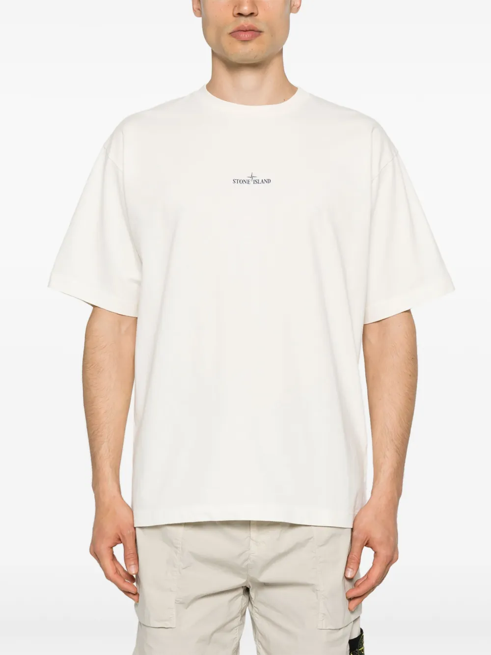 STONE ISLAND LOGO-PRINT T-SHIRT