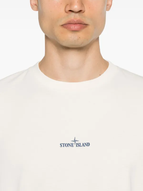 Stone Island logo-print T-shirt | Neutrals | FARFETCH