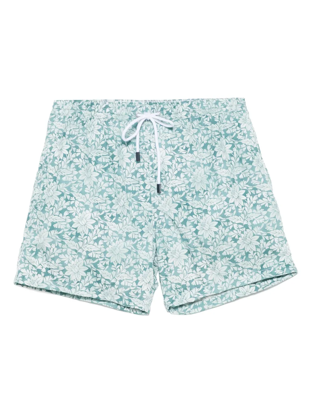 Barba Napoli Floral-print Swim Shorts In Green