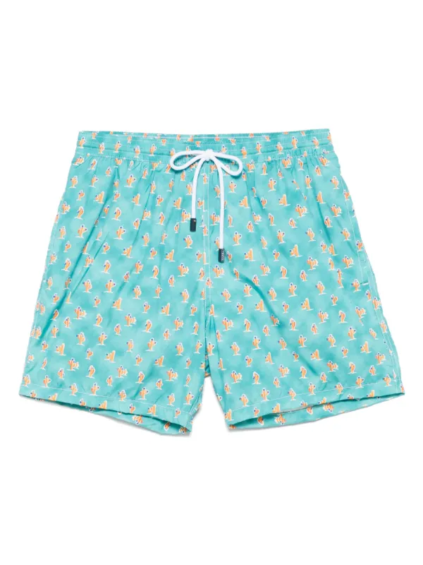 Barba Badeshorts Mit Kaktus-Print | Grn | FARFETCH DE