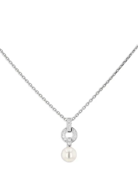 Cartier 1990s pre-owned 18kt white gold Himalia diamond and pearl necklace