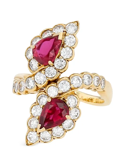 Van Cleef & Arpels Gelbgoldring mit Rubin und Diamanten