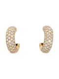 Chaumet pre-owned yellow gold diamond hoop earrings