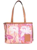 Loewe Pre-Owned 2020 Paulas Ibiza Small Canvas Waterlily Print Cushion tote bag - Pink