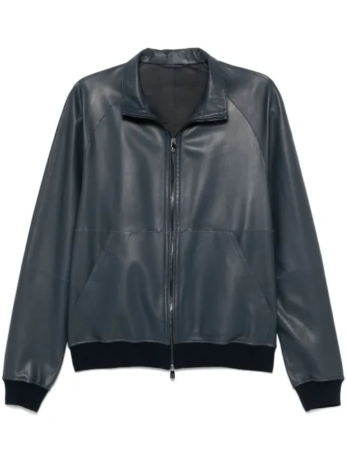 Veste de moto en cuir - Corneliani - Modalova