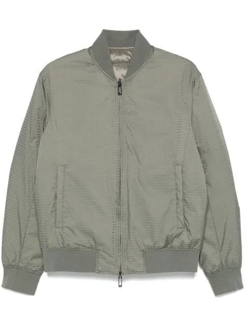 Emporio Armani logo-jacquard bomber jacket