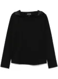 Emporio Armani crystal-embellished sweatshirt - Black