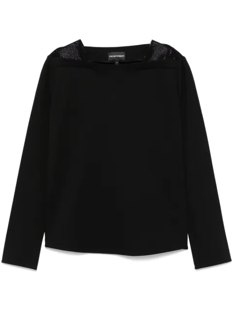 Emporio Armani sudadera con detalles de cristal