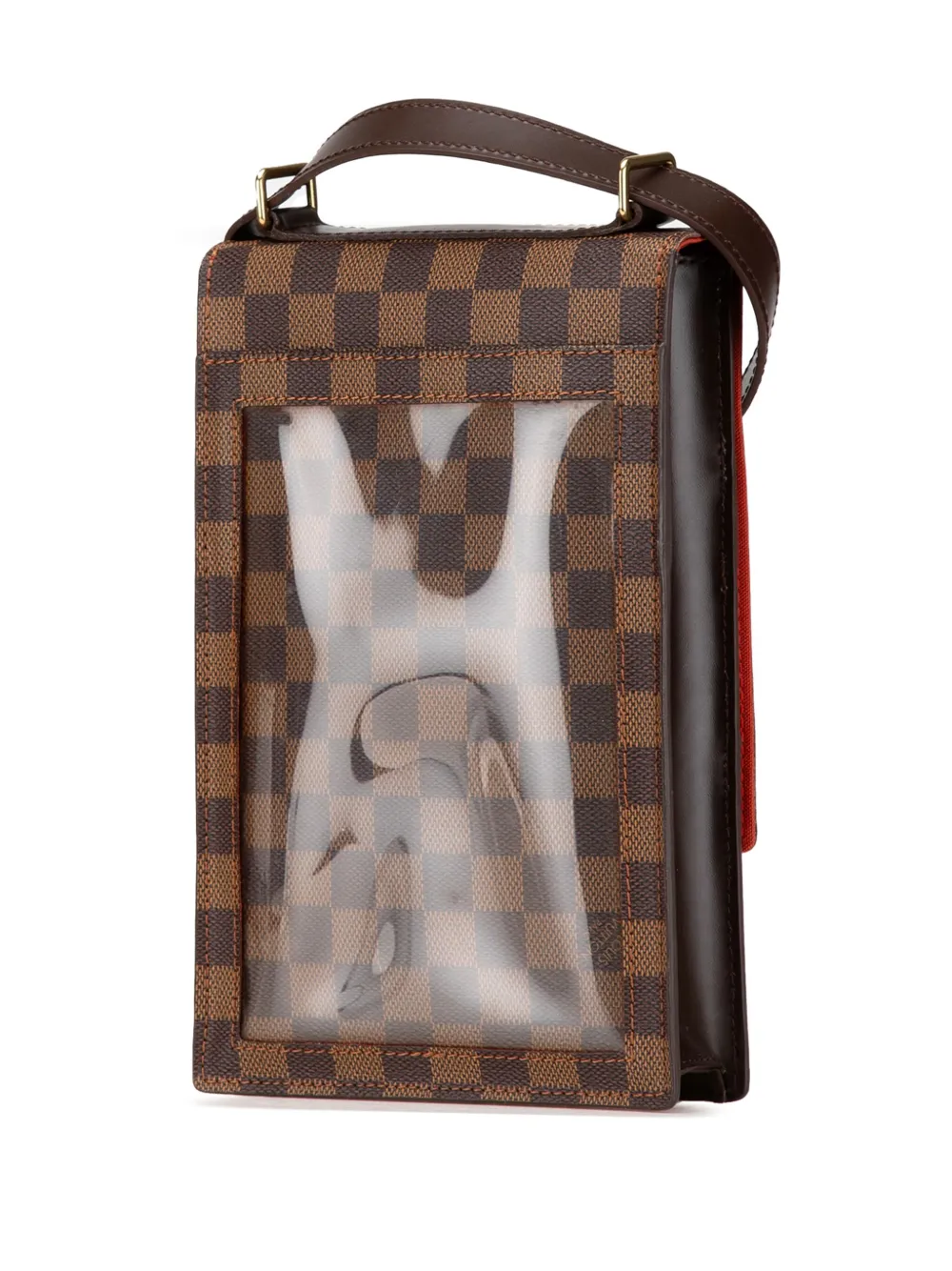 Louis Vuitton Pre-Owned 2001 Damier Ebene Portobello crossbodytas - Bruin