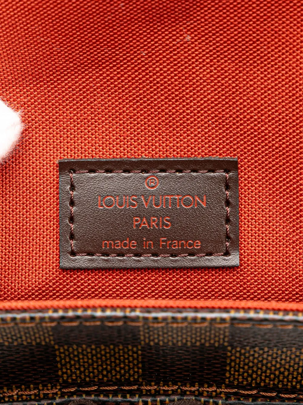 Pre-owned Louis Vuitton 2001 Damier Ebene Portobello Crossbody Bag In 褐色