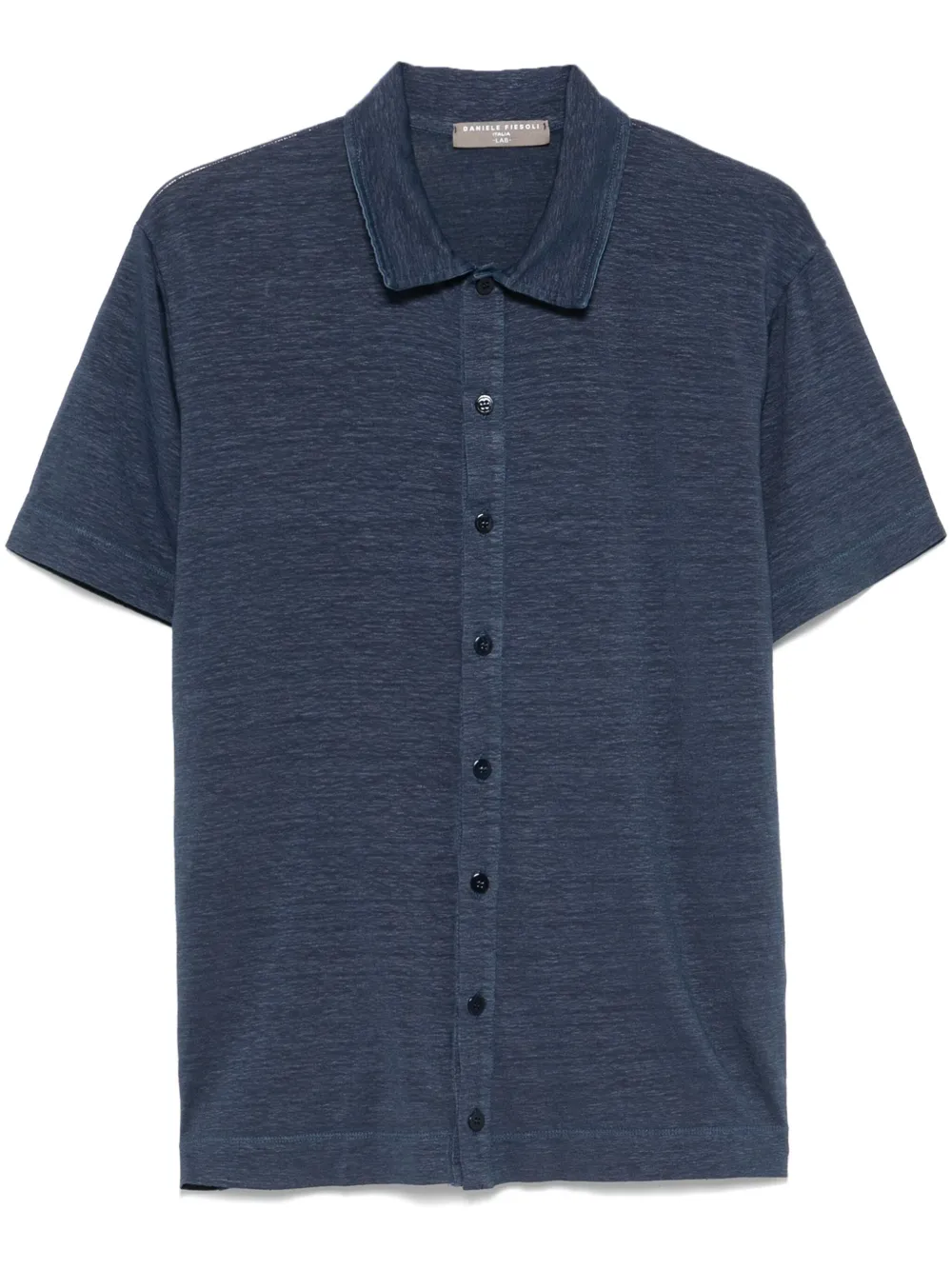 slub-textured polo shirt