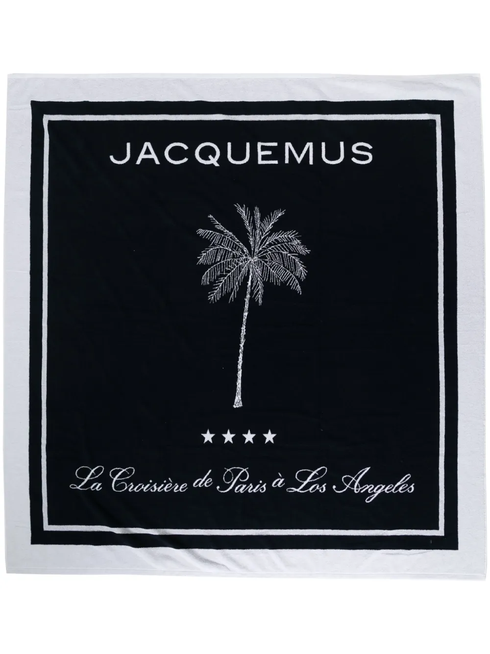 Jacquemus logo-jacquard beach towel - Wit