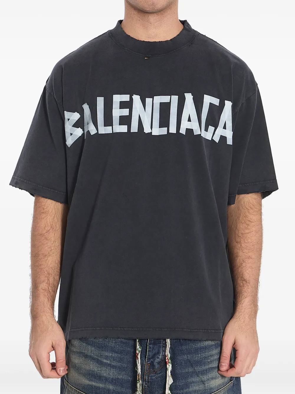 Balenciaga Tape Type T-shirt Zwart