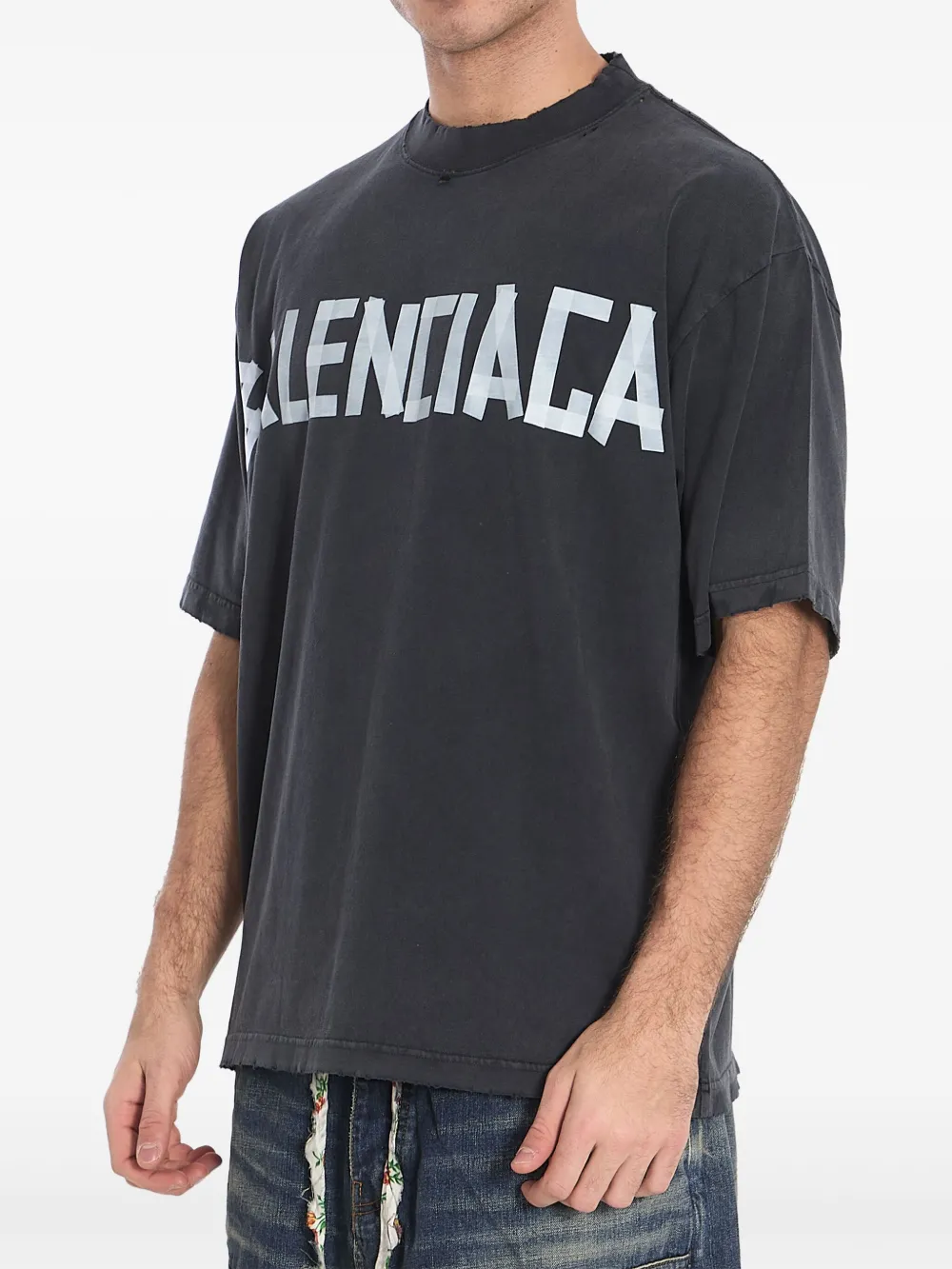Balenciaga Tape Type T-shirt - Zwart